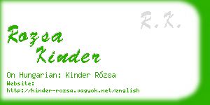 rozsa kinder business card